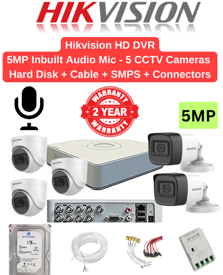 Hikvision Mp Hd Cctv Cameras With Audio Combo Buycctvs