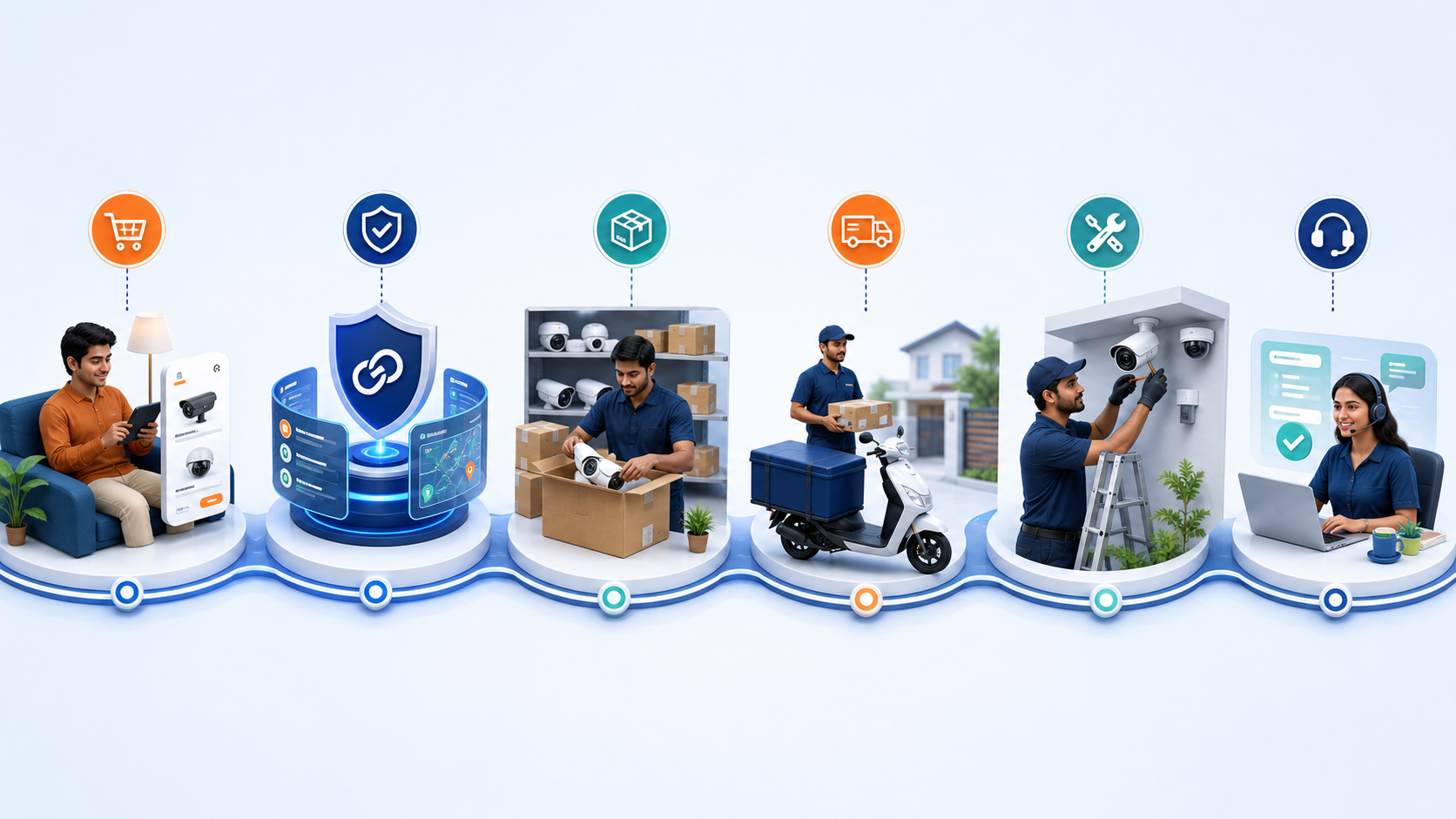 BuyCCTVs order, delivery, installation and support process