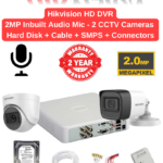 Hikvision 2MP 2 HD CCTV Cameras Audio Combo Full Set