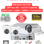 Hikvision 2MP Eco 3 HD CCTV Camera Combo  Full Set