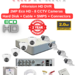 Hikvision 2MP Eco 8 HD CCTV Cameras Combo Full Set