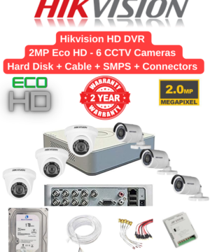 Hikvision 2MP Eco 6 HD Cameras Combo