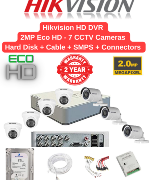 Hikvision 2MP Eco 7 HD Cameras Combo