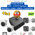 Prama 5MP 4 HD CCTV Camera Combo Full Set