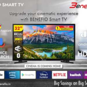 Benefio Android 32" Smart LED Tv - Support Hik-Connect and Dahua gDMSS apps