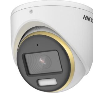 Hikvision DS-2CE70DF3T-MFS 2MP ColorVu Metal Turret Camera | 24/7 Color | Built-in Mic | 40m IR | 2 Years Warranty