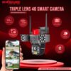 Hixecure Triple Lens | 4G SIM Supported  HFX-SDV20T20T20L3-4G
