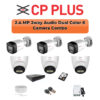 CP PLUS CP Plus 6-Camera 2.4MP Two-Way Audio Security Kit | 8-CH DVR | 500GB HDD | Customizable