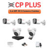 CP Plus 5-Camera 2.4MP CCTV Kit | 8-CH DVR | 500GB HDD | Fully Customizable