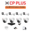 CP PLUS CP Plus 8-Camera 2.4MP CCTV Kit | 8-CH DVR | 1TB HDD | Fully Customizable