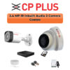 CP Plus 2 Camera 2.4MP Audio CCTV Kit | 4-CH DVR | 500GB HDD | Customizable