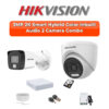 Hikvision 2-Camera 2K Smart Hybrid Light Security Kit | Color & 2-Way Audio | 500GB HDD | Customizable