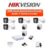 Hikvision 7-Camera 2MP Smart Hybrid Audio Kit | 8-CH DVR | 1TB HDD | Customizable