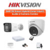 Hikvision Hikvision 2-Camera 3K 5MP Smart Hybrid Audio Kit | AcuSense DVR | 500GB HDD | Customizable