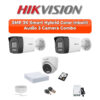 Hikvision Hikvision 3-Camera 3K 5MP Smart Hybrid Audio Kit | AcuSense DVR | 500GB HDD | Customizable
