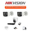 Hikvision 3-Camera 4K 8MP Turbo HD Security Kit | AcuSense DVR | 500GB HDD | Customizable