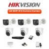 Hikvision 6-Camera 4K 8MP Turbo HD Security Kit | 8-CH DVR | 500GB HDD | Customizable