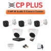 CP PLUS CP Plus 5 Camera 5MP Full HD Combo Kit | Built-in Mics | 8CH DVR | 500GB HDD