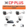 CP PLUS CP Plus 4 Camera 2MP Dual Light IP Combo Kit | PoE Switch | 500GB HDD