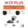 CP PLUS CP Plus 3 Camera 4MP IP Combo Kit | WDR & Built-in Mics | 500GB HDD