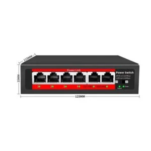 Prama 4+2 Port 100Mbps Unmanaged PoE Switch | 250m Extend Mode | PT-SW1U06P-E