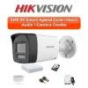 Hikvision 3K 5MP Smart Hybrid Light 1 Camera Combo Kit | Indoor or Outdoor | Built-in Mic | Color Night Vision | DVR | DS-2CE16K0T-LPFS-1-COMBO