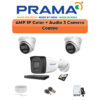 PRAMA Prama 4MP Smart Dual Light 3-Camera IP Combo Kit | 3 Cameras | Built-in Mic | Color Night Vision | 4-Channel NVR | AI Detection | PT-NC140D3-WNM(D2)-3-COMBO