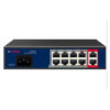 CP Plus 8-Port Gigabit AI PoE Switch + 2 Uplinks + 2 SFP | 120W | Fiber Ready | AI Watchdog | 2 Year Warranty | CP-ANW-GPU8G2F2-12