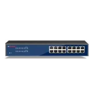 CP Plus 16-Port AI PoE Switch + 2 Gigabit Uplinks + 1 SFP | 300W | 250m Extend | AI Watchdog | 2 Year Warranty | CP-ANW-HP16G2F1-N30