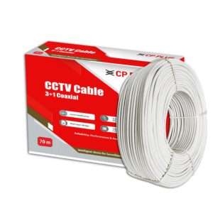 CP Plus 3+1 CCTV Cable 70M | Solid Copper Video Core | Economy Series | CP-ECC-70R