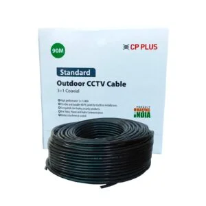 CP Plus 3+1 Outdoor CCTV Cable 90M | LLDPE/PE Jacket | 48-Strand Braid | CP-ECC-90RSO