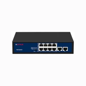 CP Plus 8-Port PoE + 2 Uplink Switch | 96W Budget | 30W/Port | STQC | 2 Year Warranty | CP-SAVW-HPU8H2-96