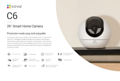 EZVIZ C6 2K+ Smart Indoor PTZ Camera | 360° View | AI Human & Pet Detection | Auto-Tracking