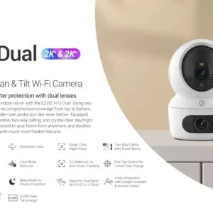 EZVIZ H7c Dual 2K+ Dual-Lens Indoor PTZ Camera | Wi-Fi 6 | Smart Auto-Tracking | Whole-Room View