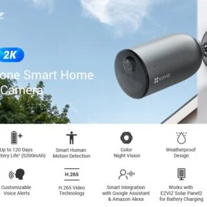 EZVIZ EB3 2K Battery Smart Home Camera | 120-Day Battery | Color Night Vision | Active Defense