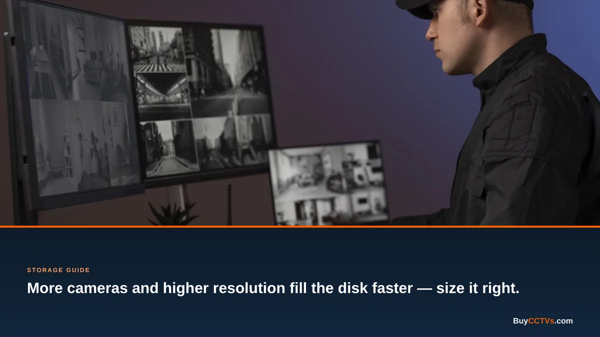 How Many Days of Footage Can a CCTV Hard Disk Store? (1TB / 2TB / 4TB Chart)