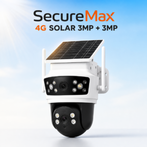 SecureMax 3MP + 3MP Dual Lens 4G Solar Linkage Mini Pan-Tilt Camera | EseeCloud | 1 Year Warranty