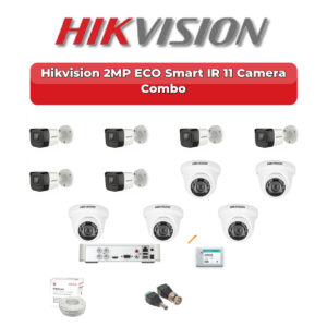Hikvision 11 Camera 2MP HD CCTV Combo Kit | ECO Smart IR | 16CH XVR / DVR | 2TB HDD
