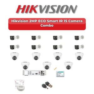 Hikvision 15 Camera 2MP HD CCTV Combo Kit | ECO Smart IR | 16CH XVR / DVR | 4TB HDD