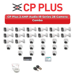 CP Plus 28 Camera 2.4MP HD CCTV Combo Kit | Audio IR | 32CH XVR / DVR | 1×4TB + 1×6TB HDD