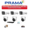 Prama 6 Camera 2MP IP CCTV Combo Kit | Active Deterrence + Two-Way Audio | 8CH NVR | 500GB HDD