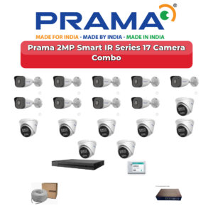 Prama 17 Camera 2MP IP CCTV Combo Kit | Smart IR | 32CH NVR | 1×4TB + 1×2TB HDD