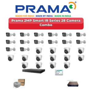 Prama 28 Camera 2MP IP CCTV Combo Kit | Smart IR | 32CH NVR | 1×4TB + 1×6TB HDD