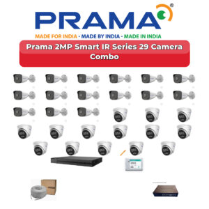 Prama 29 Camera 2MP IP CCTV Combo Kit | Smart IR | 32CH NVR | 2×6TB HDD