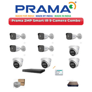 Prama 9 Camera 2MP IP CCTV Combo Kit | Smart IR | 16CH NVR | 2TB HDD