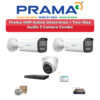 Prama 3 Camera 4MP IP CCTV Combo Kit | Active Deterrence + Two-Way Audio | 4CH NVR | 500GB HDD