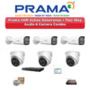 Prama 6 Camera 4MP IP CCTV Combo Kit | Active Deterrence + Two-Way Audio | 8CH NVR | 500GB HDD