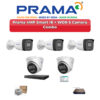 Prama 5 Camera 4MP IP CCTV Combo Kit | Smart IR + WDR | 8CH NVR | 500GB HDD