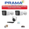 Prama 3 Camera 6MP IP CCTV Combo Kit | Active Deterrence + Two-Way Audio | 4CH NVR | 500GB HDD