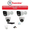 Trueview 4 Camera 2MP HD CCTV Combo Kit | Dual Light + Mic | 4CH XVR / DVR | 500GB HDD